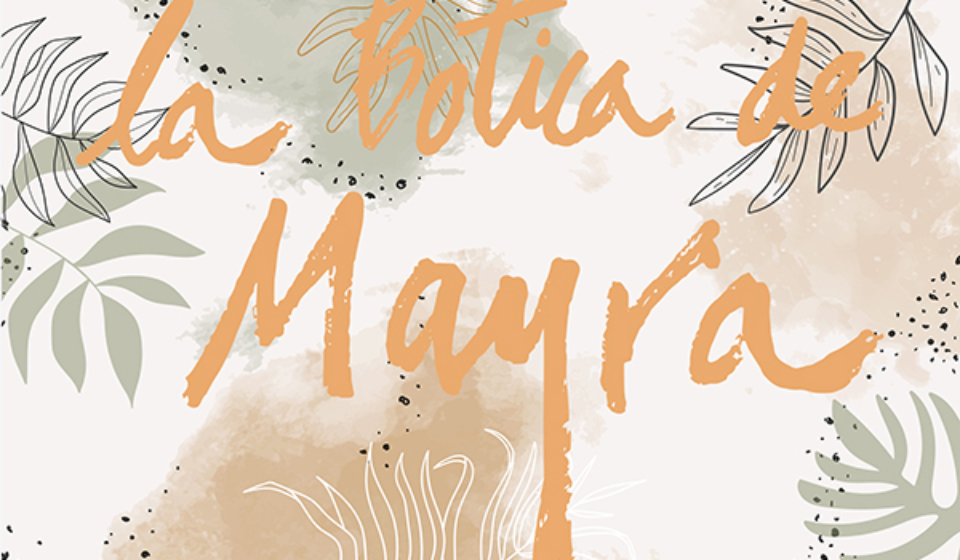 Beige leafy watercolor background vector